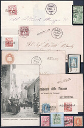 TESSIN, Sammlung von über 50 Briefe, Frankaturen und Ansichtskarten, ...