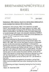 Waadt 5, 2 farbfrische Einzelmarken, mit sauberen eidg. Rauten auf ...