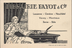 1940, "Libraire Payot & Cie Lausanne - Bon d'échange", ...