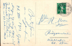 1913, "Hôtel Suisse - Schweizerhof" in Genf, s/w Lichtdruckkarte mit ...