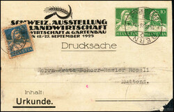 Privater Klebeadresszettel der Schweiz. Ausstellung für ...