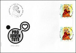 2012, Pro Juventute, Serie mit Zwischensteg auf 3 illustr. FDC, mit ...