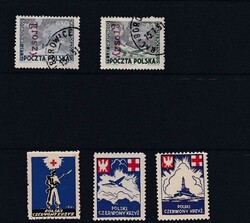 1950, Polen, Währungsreform, einige Sätze mit Aufdruck "GROSZY", ...