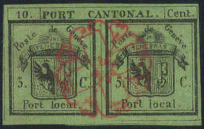 Besonders farbfrisch und allseitig regelmässig vollrandig, ...