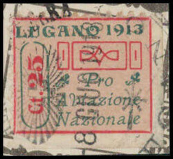 LUGANO, Type 5, farbfrisch, unten und rechts ungezähnt, mit ...