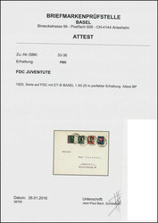 1925, Serie auf schönem FDC, saubere ET-Stempel BASEL 1.XII.25, ...