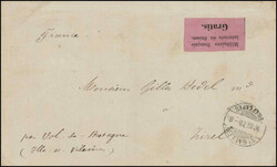 1871, Gratis-Marke, sauberer Brief nach VIVIER-SUR-MER adressiert, ...