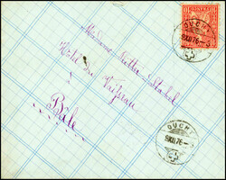 10 Rp.-Frankatur, sauberer Stempel OUCHY 9XII76, schöner Zierbrief ...