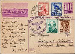 1940, Serie auf schönem FDC, in Form einer Bildpostkarte, Bild: ...