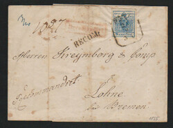 Incoming-Mail, Österreich, 1855, Prachtstück 9 Kr. blau, erste ...