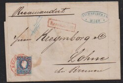 Incoming-Mail, Österreich, zweite Ausgabe 15 Kr. blau auf zwei ...