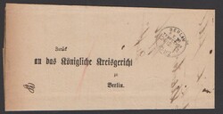 "Berlin P.E. 33 (Tempelhof)", K1 klar 1873 auf drei Orts-Postbeh ...