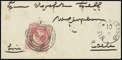 "1048" nebst Fingerhut-K1 "Niederbreisig" auf kleinem Faltbrief 1 Sgr ...
