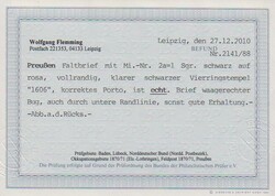 "1606" nebst Ra2 "Werden" klar auf Prachtbrief 1 Sgr. (nur im ...