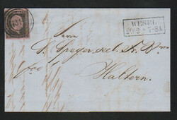 "1617" nebst Ra2 "Wesel" auf Kabinettbrief 1 Sgr