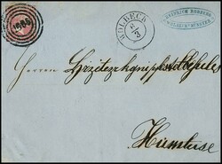 "1665" nebst K2 "Wolbeck" auf Brief mit 1 Sgr. (ringsum berührt ...