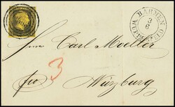 "1683" nebst K2 "Barmen-Wupperfeld" klar auf Brief (Falte ausserhalb) ...