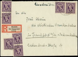 Amerikanischer Druck, zwei bessere Belege: 4 Pfg., x-Papier, als EF ...