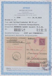 12 Pfg. dunkelpurpur, za-Papier, einzeln auf Expreß-Postkarte in ...
