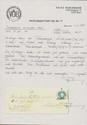 "Hütteldorf", guter Fahnenstempel (Müller 1063a, 120 P.) zentrisch ...