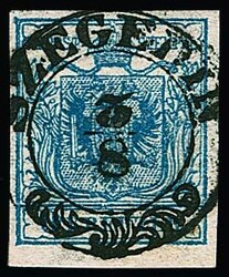 1 Kr. zitronengelb, Kabinettbriefstück mit K1 "Pesth", sowie 6 Kr. ...