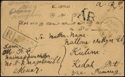 Malaysia, Johore, 1925, 12 C. per zwei und 5 C. (SG Nr. 109 u. 113) ...