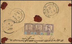 Malaysia, Johore, 1925, 12 C. per zwei und 5 C. (SG Nr. 109 u. 113) ...