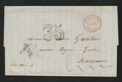 "Guadeloupe-Frankreich", 1851, Brief von Pointre à Pitre nach ...