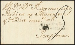 "Spanien-Frankreich", 1733, früher Brief von Madrid nach Perpignan ...
