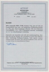 Ganzsachenkarte 5 Pfg. grün in seltener Type II gebraucht als ...