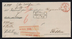 "Berin C. 2.F.d", schwarzer Franko-K1 vom 7.12.75 auf Ortsbrief, ...