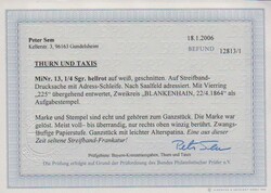 1/4 Sgr. rotorange, ausgabetypisch geschnittenes Prachtstück (nur ...