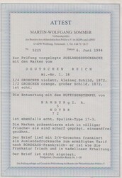 1/4 Gr. violett und 1/2 Gr. orange auf prachtvoller ...