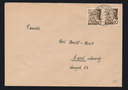 Zweite Freimarken-Ausgabe, sechs bessere Belege: Nr. 15 mit Nr. 22 u. ...