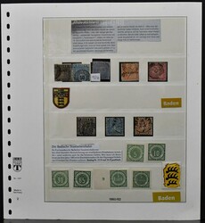 Baden, überkpl. gestempelte Slg. (dabei der Landpost-Teil mit z.B. ...