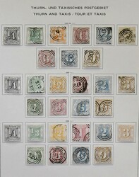 Thurn und Taxis, kpl. Slg. auf Schaubek-Vordrucken, dabei schön gest ...