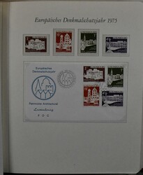 Europäisches Denkmalschutzjahr 1975, Sammlung, postfr. und auf FDCs, ...