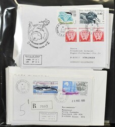 Polarpost, Frankreich TAAF, mit Mi.-Nr. 17, 21, 32, Sattelit-FDC und ...