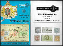 Thurn und Taxis, sechs versch. Spezial-Auktionskataloge, u.a. ...