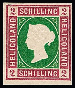 2 Sch. grün/rosa, der Berliner Neudruck von 1879 in der guten ...