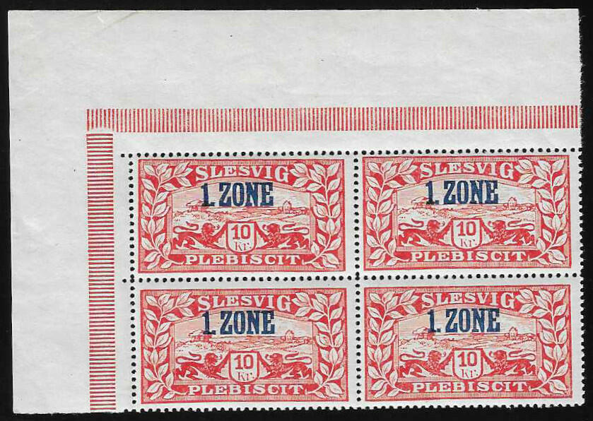 "1. Zone", 2 bis 10 Kr. einheitlich in postfrischen Viererblöcken ...