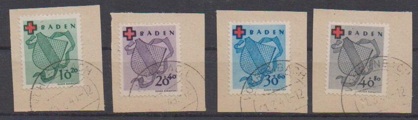 Rotkreuz auf tadellosen Briefstücken, Attest Schlegel. Mi. 400,-