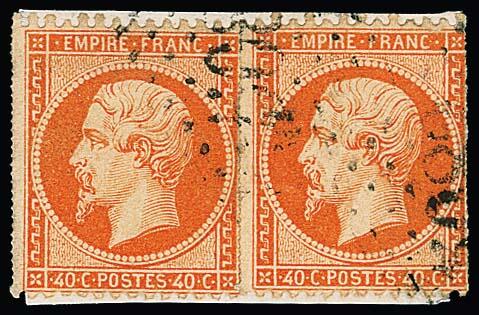 40 C. orange per zwei mit privater Mischzähnung, waagerecht weit, ...