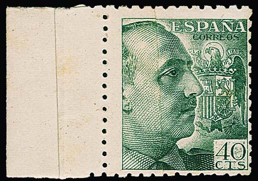 40 C. Franco, seltene Abart "geklebte Papierbahn" als ungebrauchtes ...