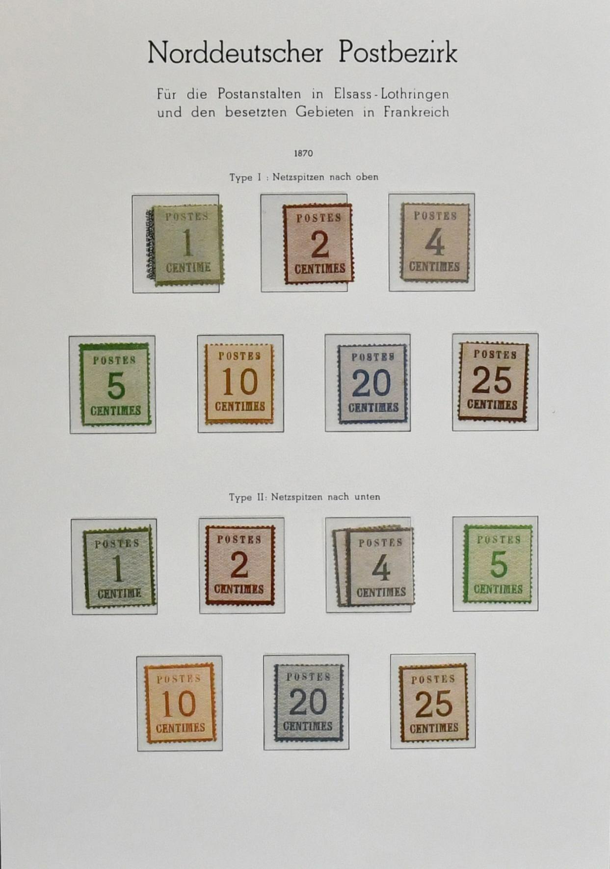 Elsaß-Lothringen, Gebiet in Type I ungebraucht kpl., sowie auch in ...