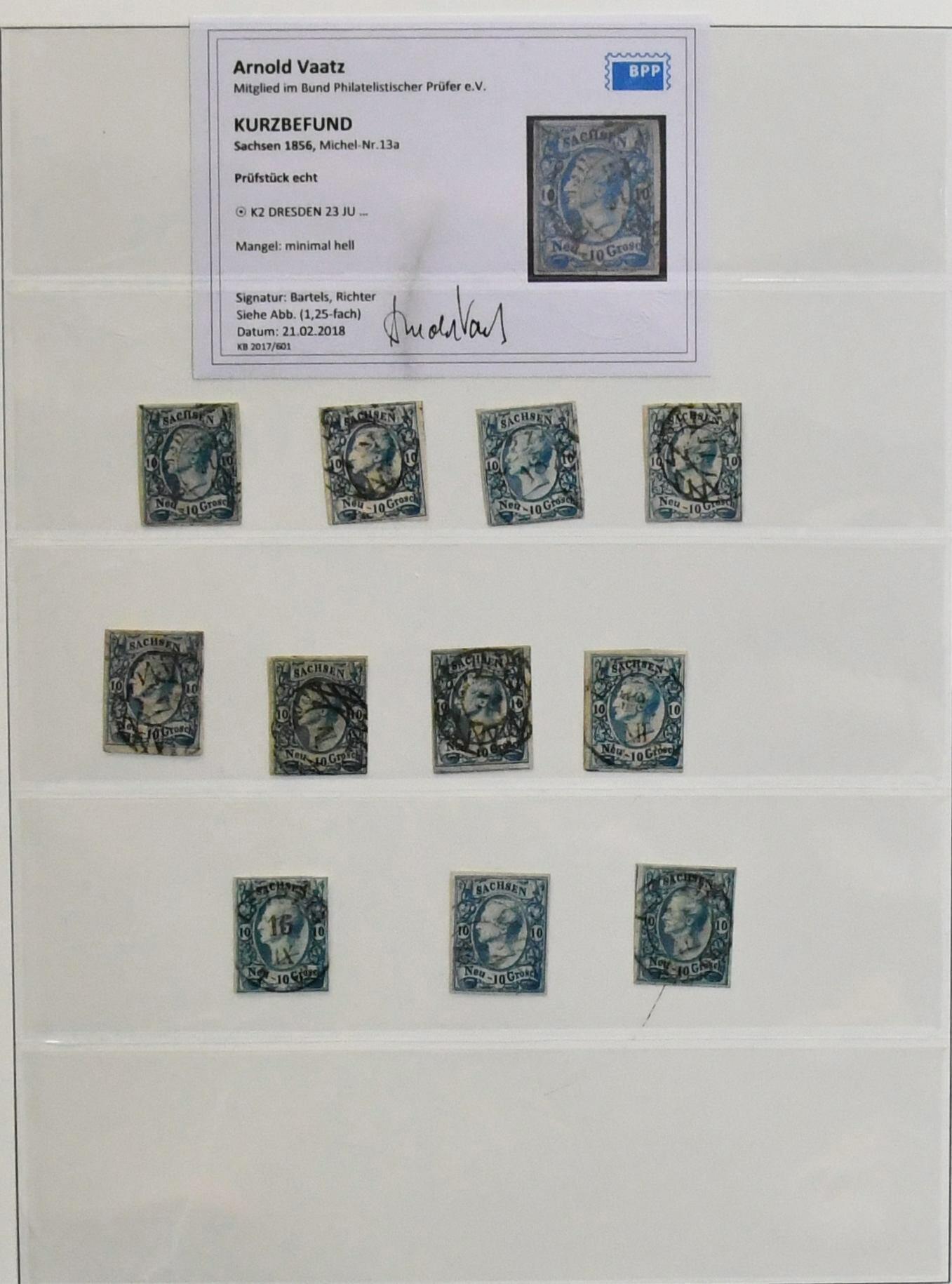 Sachsen, gestempelter Spezialsammlungsteil nur der immer fehlenden 10 ...
