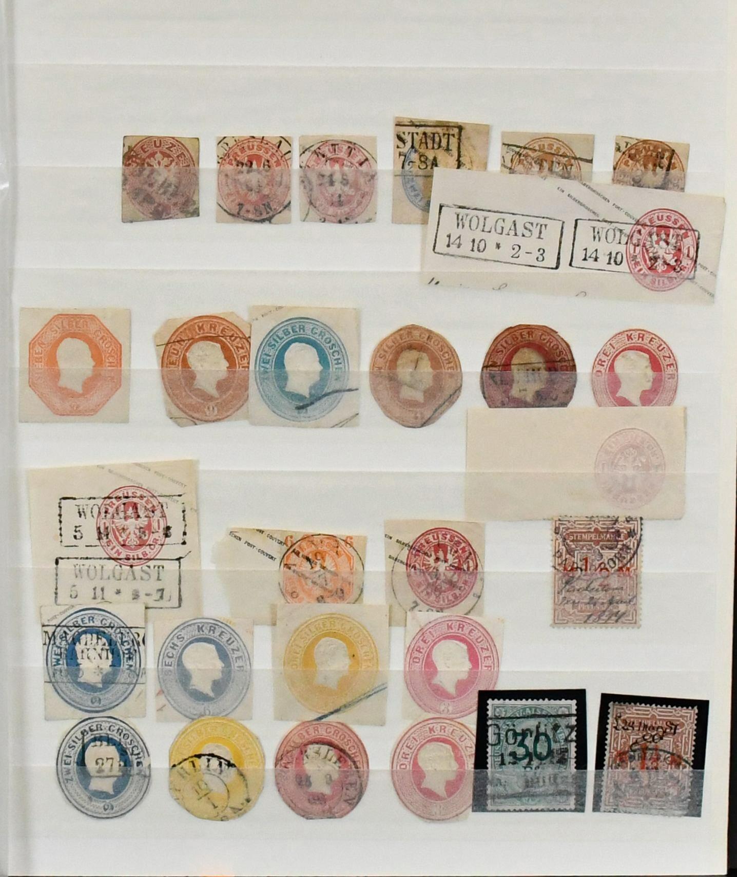 Sachsen, alter, meist gestempelter Bestand von 120 Werten ex Nr. 2-12 ...