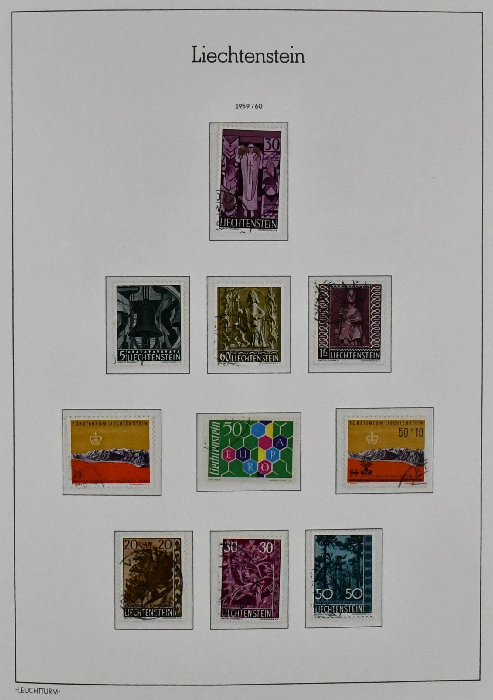 Liechtenstein, 1960/1991, gest. kpl. Slg., inkl. CEPT 1960, im ...