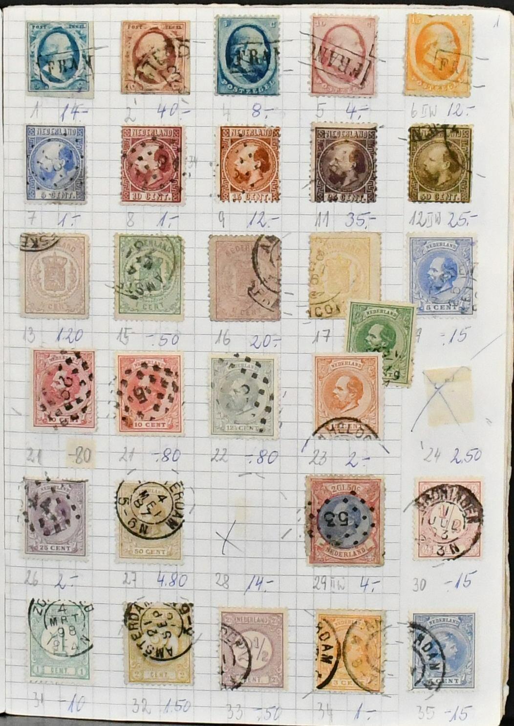 Niederlande, 1852/1944, Zusammenstellung ab Klassik, mit Nr. 1/2, 4/6 ...