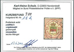 20 Pfg., alle acht Auflagen gestempelt in zwar unterschiedlicher ...